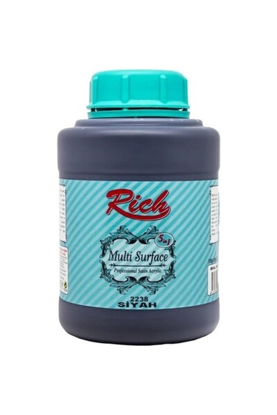 Rich Multi Surface Akrilik Boya 1250cc 2238 Siyah