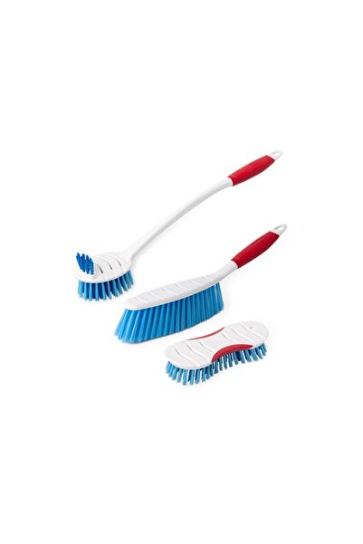 Hope 3 Pack Cleaning Brush Set - Toilet, Shoe & Dusting Brushes