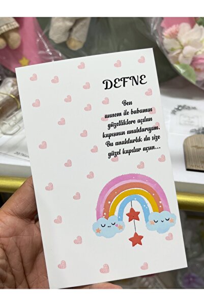 arl etiket tasarım dijital baskı merkezi Yenidoğan Pembe Gökkuşağı modelli An...