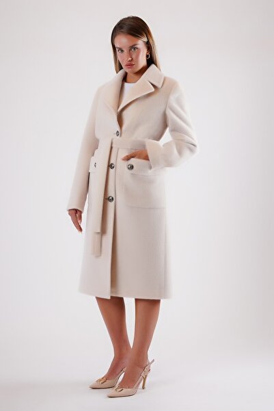 Leather Club Bej Yün Kaban