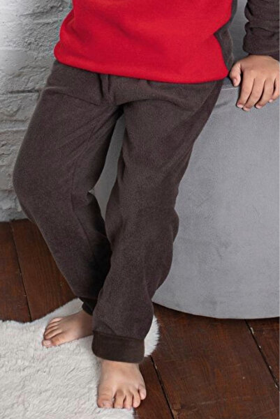 embody Boy's pyjamas, made of soft and warm soft polar fleece, burgundy