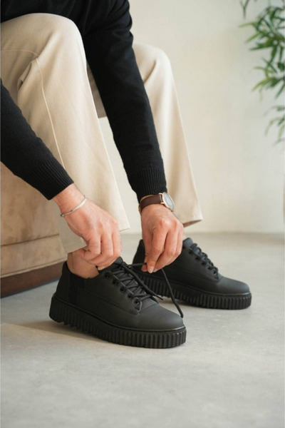 Zerenyus Zrk-X516 Premium Black Casual Men's Shoes