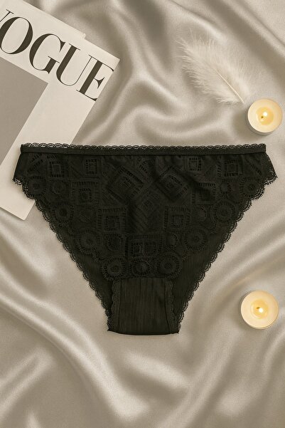 İntive Lingerie Black Lace Push up Bra Set