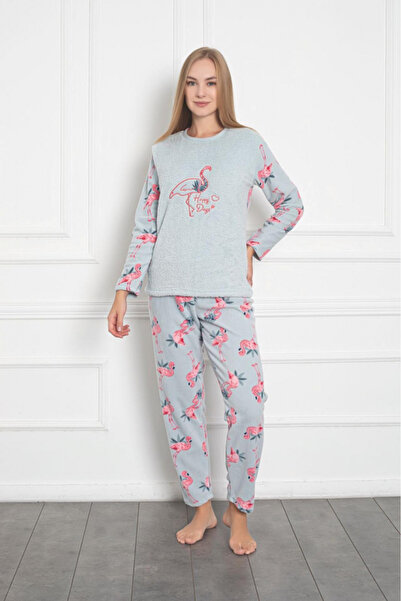 embody Pijamale de damă Cocolino, imprimeu flamingo, piele lăcuită 320