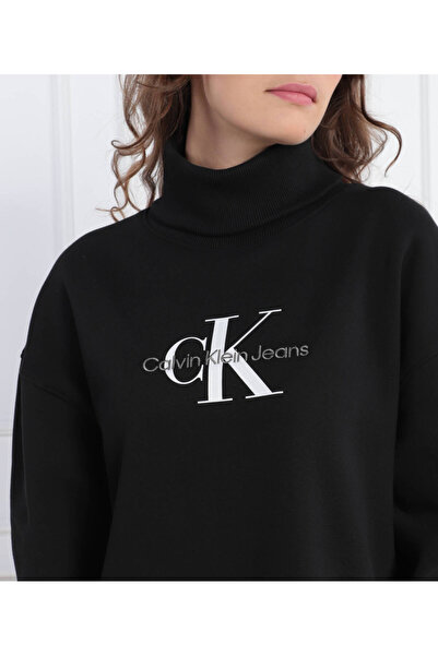 Calvin Klein Elbise Monologo RN Dress Sweatshirt Elbise Relaxed Fit ZW0ZW02622