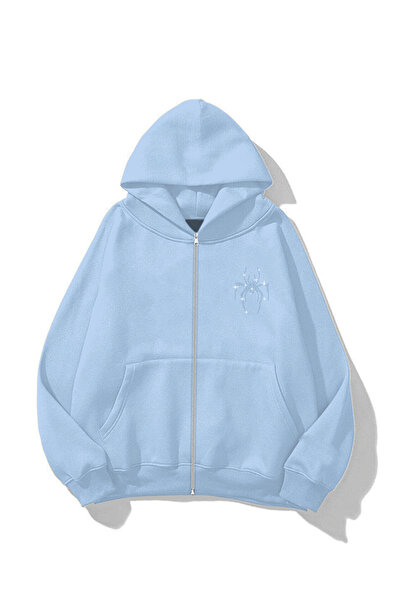 ZeroStudio Örümcek Desen Taş Baskılı Hırka