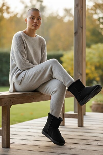 Emek Muhdamads Suede Fur Lined Thick Sole Winter Boots & Booties