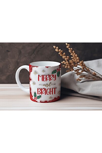 Beramussa كوب عيد الميلاد ثلاثي الأبعاد بمظهر سعيد ومشرق - هدية عيد الميلاد و...