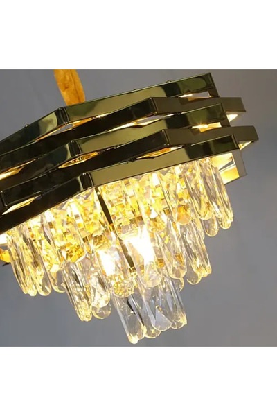 HAMER Shimmer Crystal Chandelier Gold 40 cm - E14 x5