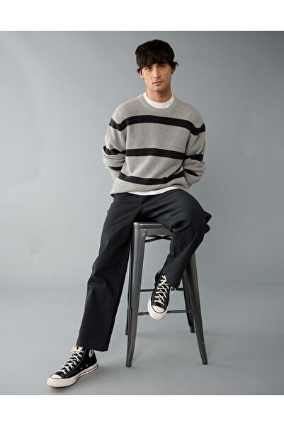 AMERICAN EAGLE AE Waffle Crew Neck Sweater