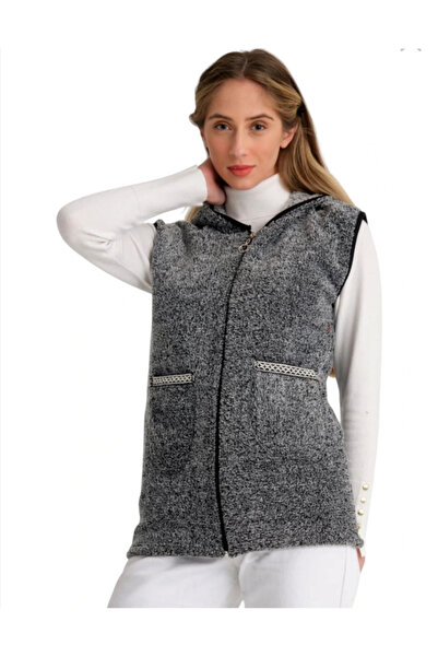 Star Fashion Women's cocolino vest, with pockets and hood