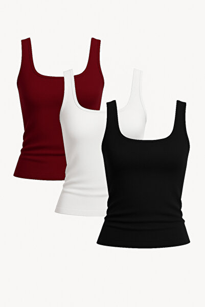 LUSHN Women's 3-Piece Lycra Basic Blouse Set – Premium Mix Fit Collection