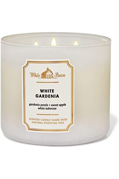 Bath & Body Works White Barn 3-Wick Aromatherapy Candle by Bath & Body Works, 14.5 oz, White Gardenia
