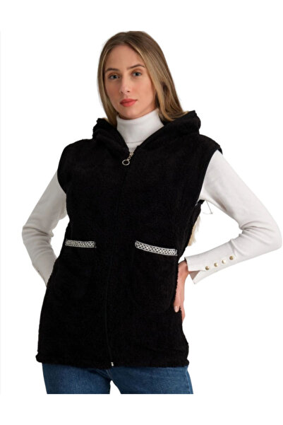 Star Fashion Vest dama cocolino, cu buzunare si gluga