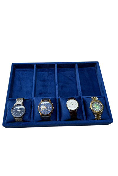 Moda fiesta Wooden Baby Face Fabric 8-Compartment Watch and Glasses Box – 34X24 cm