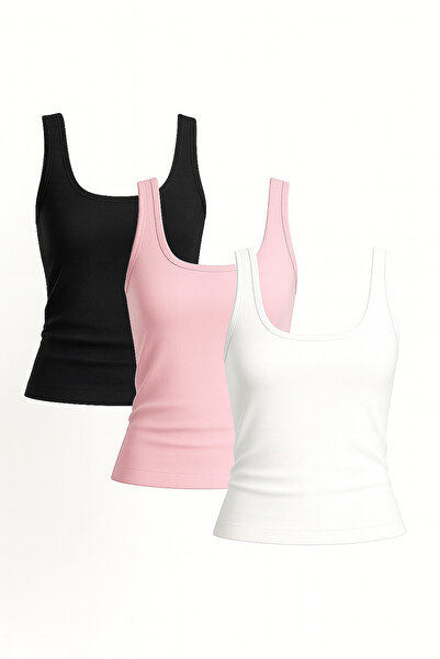 LUSHN Women's 3-Piece Lycra Basic Blouse Set – Premium Mix Fit Collection