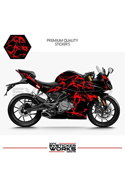 ARONA ملصق تزيين لدراجة CFMOTO 250SR، طقم جاهز لتزيين المحرك بتصميم البرق