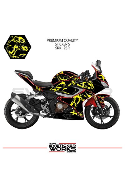 ARONA ملصق تزيين RKS SRK 125R، طقم جاهز لتزيين المحرك بتصميم البرق