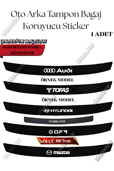 pınaxar Tofaş Kartal İçin Premium, Oto Arka Tampon Bagaj Koruyucu Sticker 1x