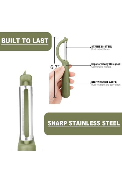 Hope Upgraded Apple Slicer, Corer & Divider, 4.72 in, 8-Blade, Green