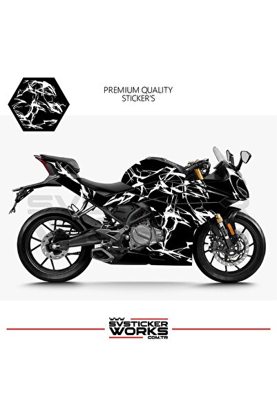 ARONA ملصق تزيين لدراجة CFMOTO 250SR، طقم جاهز لتزيين المحرك بتصميم البرق