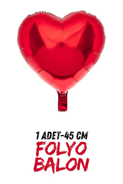 SkyPop 10 Metallic Red, 1 Silver Love and 1 Red Heart Foil, Raffia, Balloon Tape, Lover