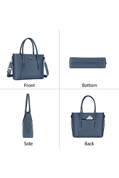 Mosiso Women's Large PU Leather Tote Laptop Bag