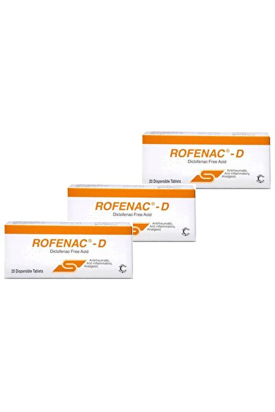 ROFENAC -D 50 ملغ أقراص قابلة للتشتت 20 قطعة (عبوة من 3)