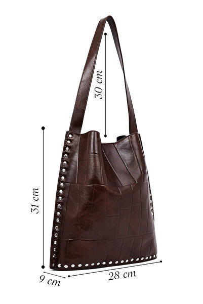 Derimod Women's Brown Printed Shoulder Bag 25Abd244126