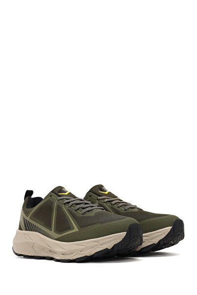 Derimod Dry Erkek Haki Bağcıklı Kalın Tabanlı Kumaş Sneaker 25WFD690214