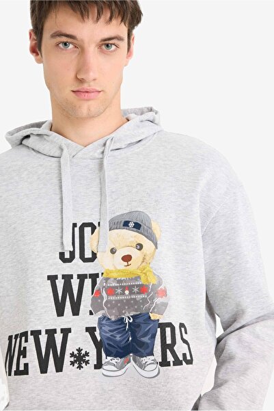 DeFacto Φούτερ με κουκούλα με στάμπα F2248AX25WN