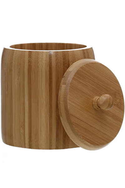 Generic Multipurpose wooden storage container made of bamboo wood for storing sugar, spices, and dry goods.