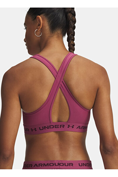 Under Armour 1361034-659-Crossback Mid Bra Red Sports Bra