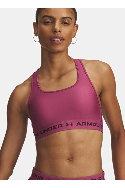 Under Armour 1361034-659-Crossback Mid Bra Red Sports Bra