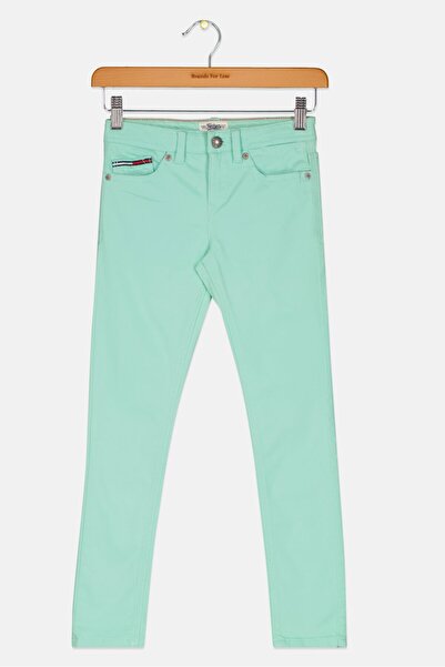 Tommy Hilfiger Kids Girl Regular Fit Plain Pants, Green
