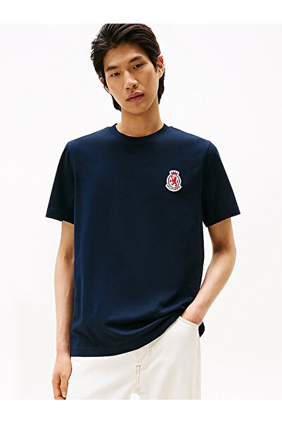 Tommy Hilfiger Erkek Regular Fit Yuvarlak Yakalı Logo Kabartmalı %100 Pamuklu...