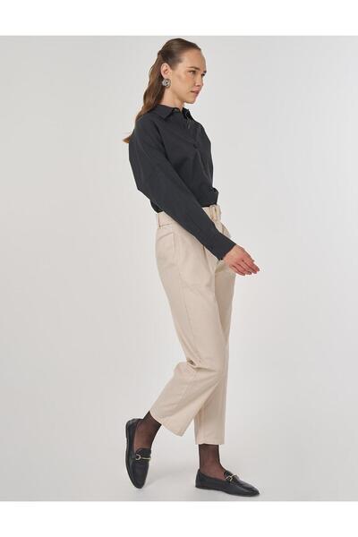Kayra Viskon Havuç Pantolon Taş