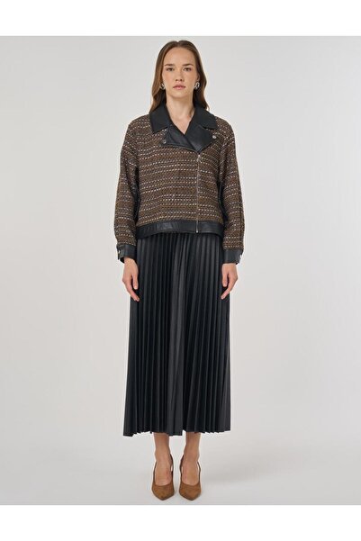 Kayra Tweed Skirt Suit Camel