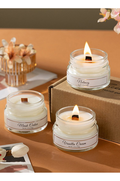 Generic مجموعة هدايا مكونة من 3 قطع من الشموع المعطرة من شمع الصويا، لتخفيف التوتر في المنزل والمنتجع الصحي واليوغا