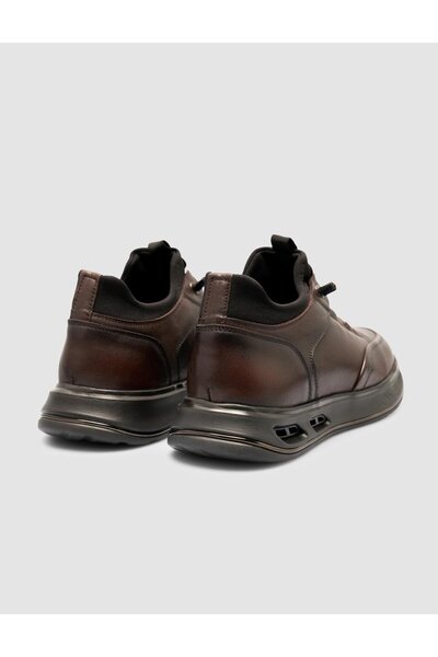 Cabani Ανδρικά αθλητικά παπούτσια καφέ με λαστιχένια κορδόνια