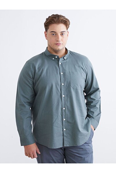 LC Waikiki Lcwaikiki Classic Plus Size Regular Fit Long Sleeve Men's Shirt