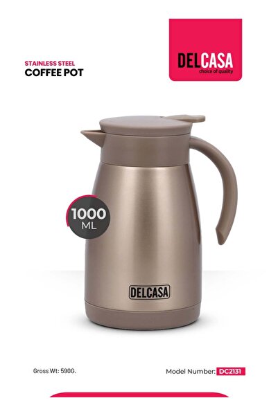 DELCASA Stainless Steel Coffee Pot Double Wall Flask DC2131