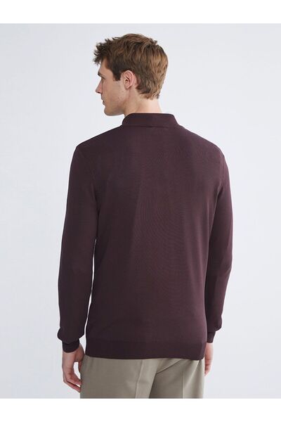 LC Waikiki Southblue Stand Collar Men's Knit Sweater