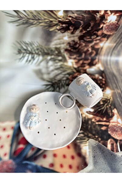 RinaSeramik Teddy Kız Seramik Kahve Fincanı