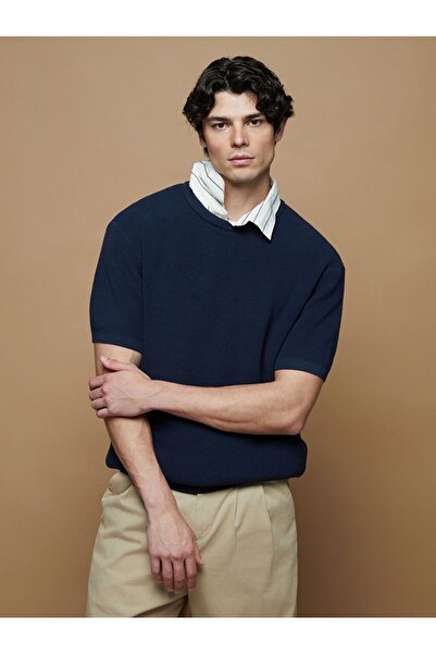 LC Waikiki Xside Crew Neck Short Sleeve Men's Knitwear Sweater