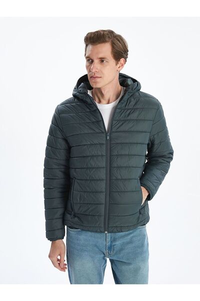 LC Waikiki Palton puf pentru bărbați cu glugă LCWAIKIKI Classic Standard Fit