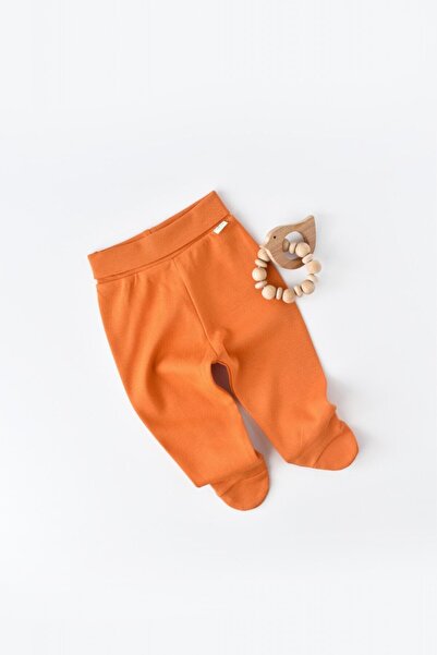 JollyMag Πορτοκαλί βαμβακερό παντελόνι BabyCosy Booties (Μέγεθος: 3-6 μηνών)