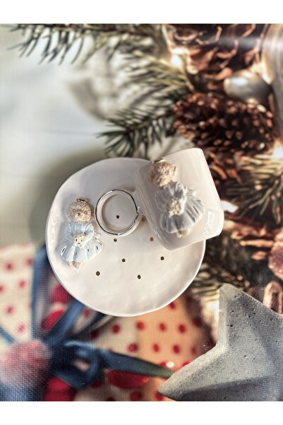 RinaSeramik Teddy Kız Seramik Kahve Fincanı