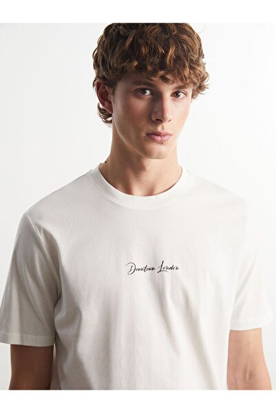 LC Waikiki Crew Neck Printed Combed Cotton Men's T-Shirt