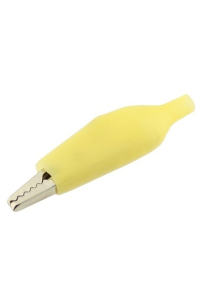 OEM Clemă crocodil, 60x15mm, galbenă